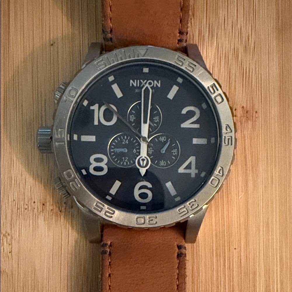Nixon Men's Chronograph Watch in Black & Brown